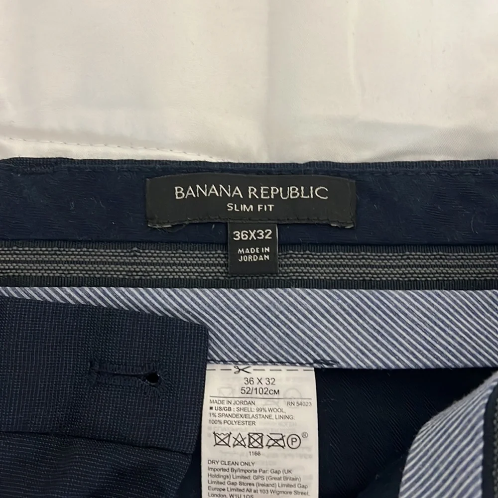 Mens Banana Republic Slim Fit Navy dress pant